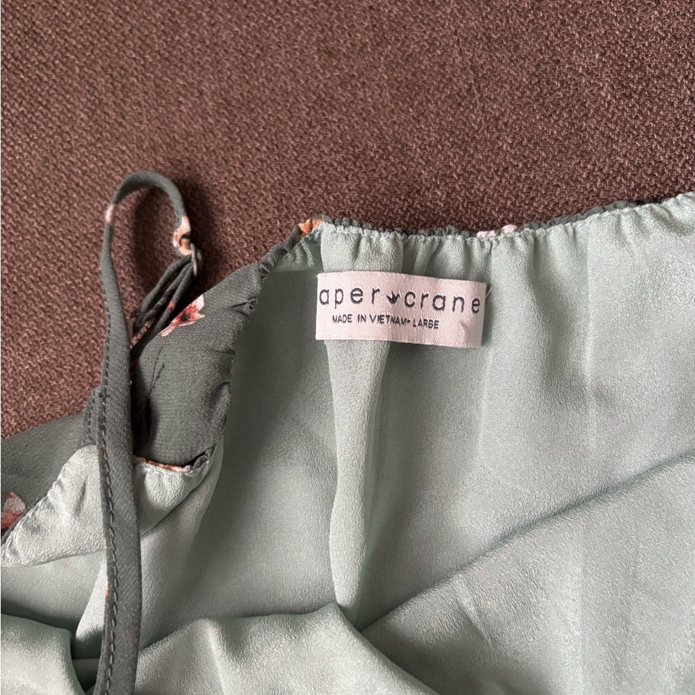 Paper Crane Sage Green Floral Two-Piece Set - Picture 6 of 7